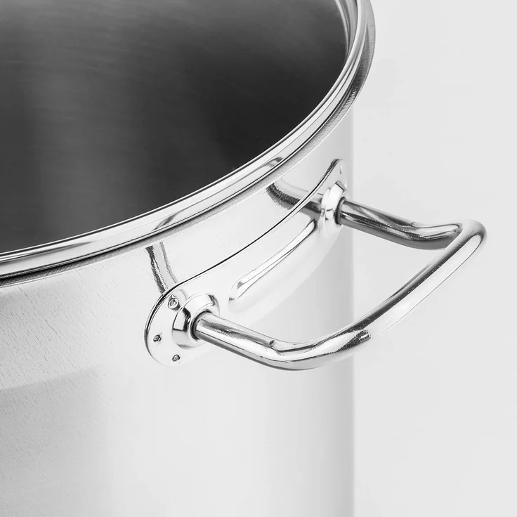 Haushalt International Kochtopf 15 Liter Universaltopf Großraumtopf, aus rostfreiem Edelstahl satiniert mit poliertem Außenrand, Backofenfest bis 160° C – Bild 2
