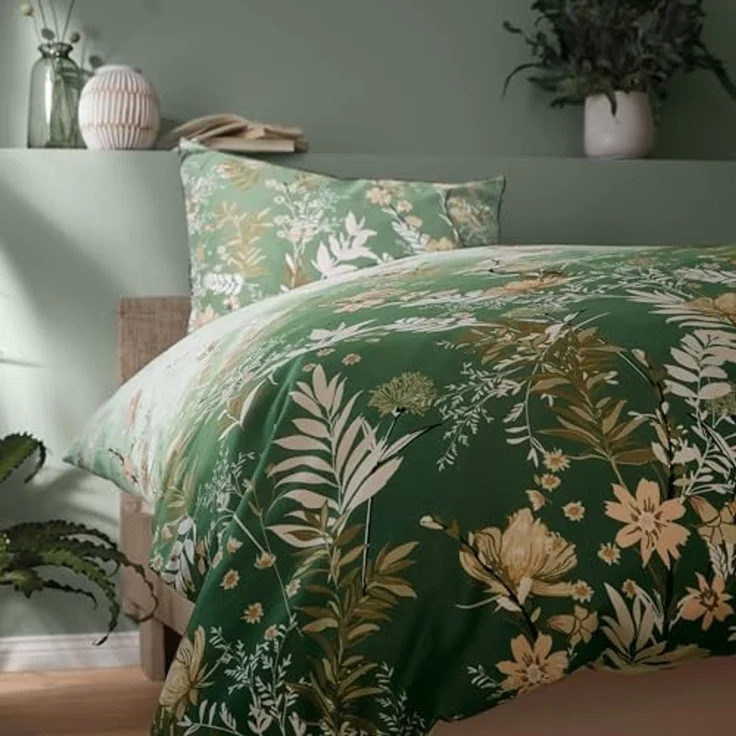 Kleine Wolke Bettwäsche Zahra, Mako-Satin, 2 teilig, mit floralem Print – Bild 2