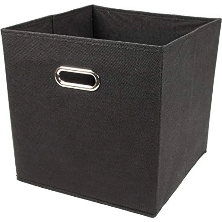 Aufbewahrungsbox mit Griff, Vlies - Schwarz – Bild 4