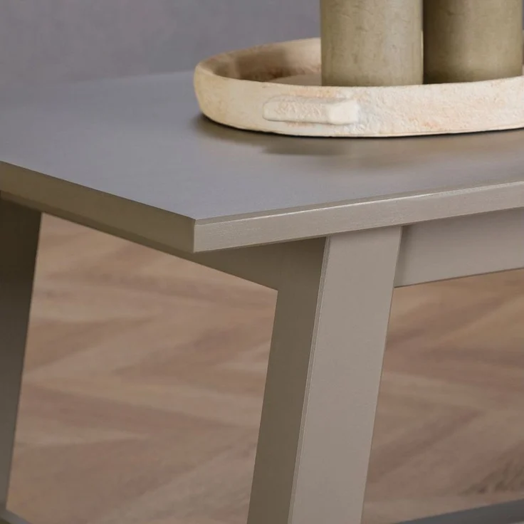 IDIMEX Couchtisch LUZERNA, Wohnzimmertisch 45x60 cm aus Massivholz, moderer Sofatisch grau – Bild 2