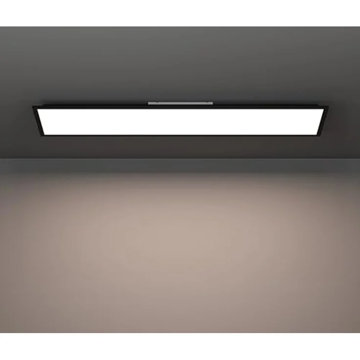 EGLO LED Panel Moradillo, Deckenleuchte flach in Schwarz-Weiß, dimmbare Lichtfarbe warmweiß, neutralweiß, kaltweiß, 30 x 120 cm, 33 Watt, 4300 Lumen – Bild 2