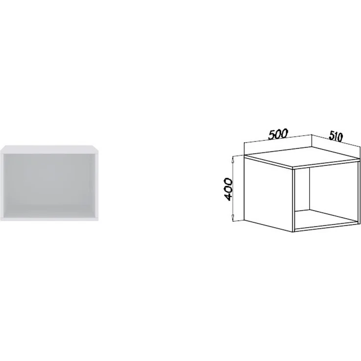 Marmex Möbel Tres Set-U/N (B) Hohes offenes Schranksystem, geräumige Einbauschränke, Eckkleiderschrank-Sets mit Regalen und Kleiderstangen, laminierte Spanplatte, weiß 221/150x246x51 cm – Bild 4
