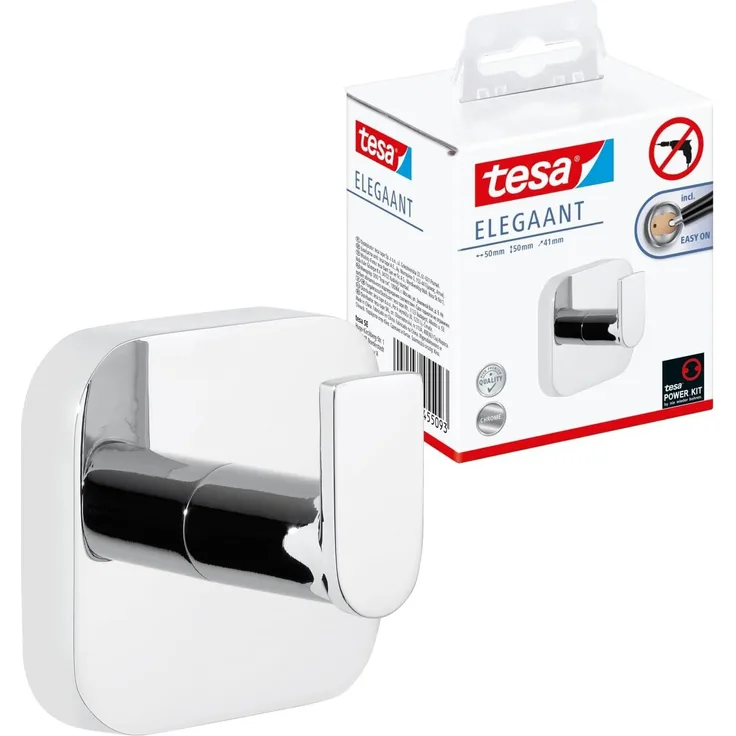 tesa Handtuchhaken tesa Handtuchhaken Elegaant Metall, chrom