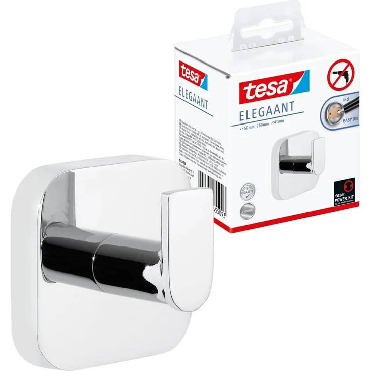 tesa Handtuchhaken tesa Handtuchhaken Elegaant Metall, chrom