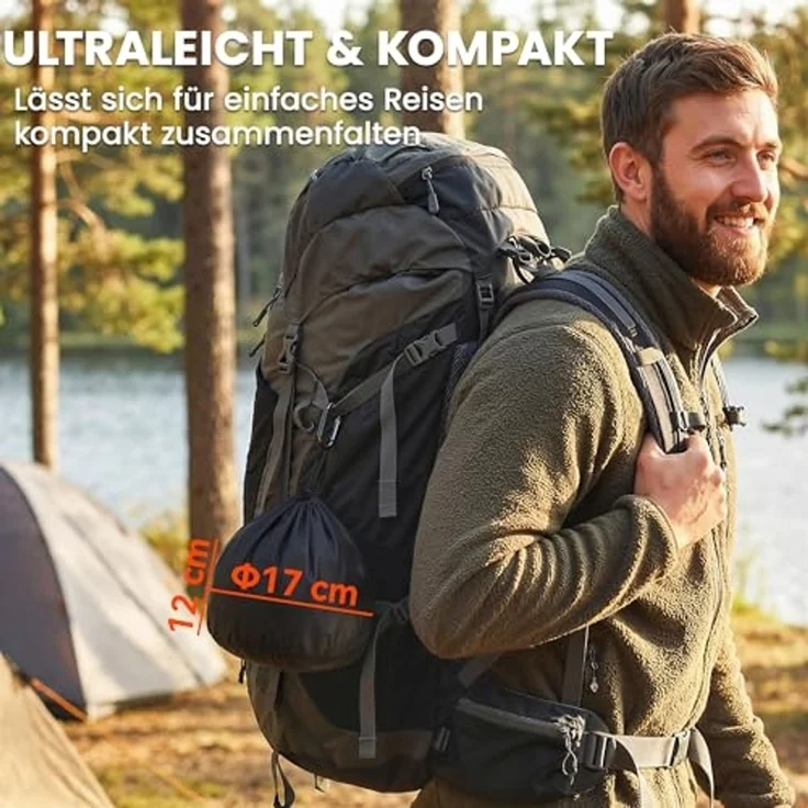 Outsunny Geschirr-Set Camping Kochgeschirr Set mit Anti-Verbrühungsgriffen Topf Pfanne (8-tlg), 2 Personen, Aluminium, Metall, für Outdoor Wandern Picknick BBQ Grau – Bild 4
