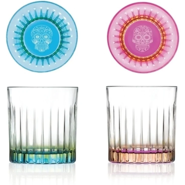 RCR Set Trinkgläser mit Totenkopf 360 ml 6-teilig