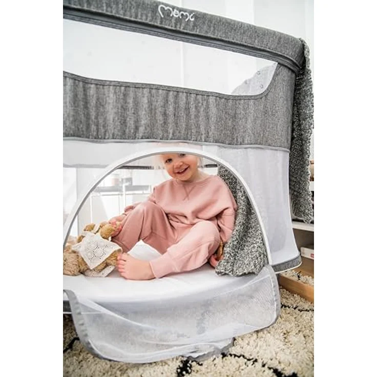 Momi SMARTBED 4-in-1 Kinderbeistellbetten bis 15 kg, Beistellbett für Babys mit Matratze, Höhenverstellbar – Bild 21