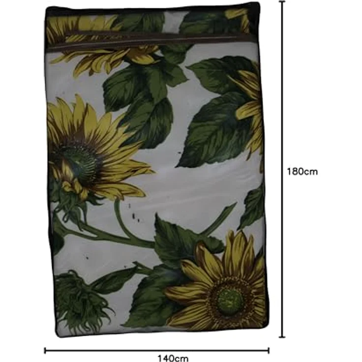 GEMITEX Tradition Tischdecke – Plüsch Wachstuch, wasserdicht und schmutzabweisend, Dekoration 4130 Sonnenblumen Toskana, ideal für rechteckige Tische für 6/8 Personen, 140x180 cm, hergestellt in – Bild 5