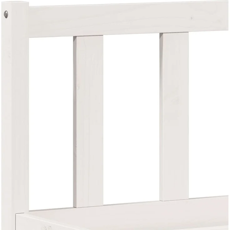 vidaXL Massivholzbett Extra Lang ohne Matratze Weiß 200x210 Kieferholz 852441 – Bild 2