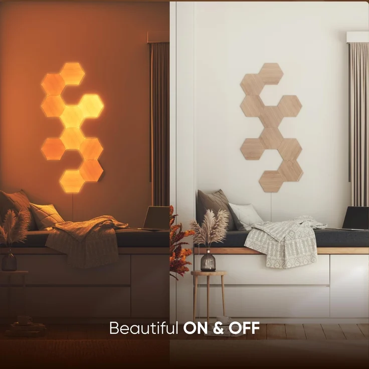 Nanoleaf Elements Wood Look Hexagons Expansion Pack - 3PK EEK G – Bild 6
