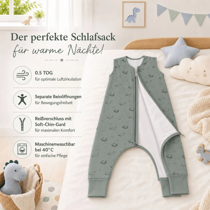 Fillikid Sommerschlafsack mit Beinen Exklusiv – Bild 9