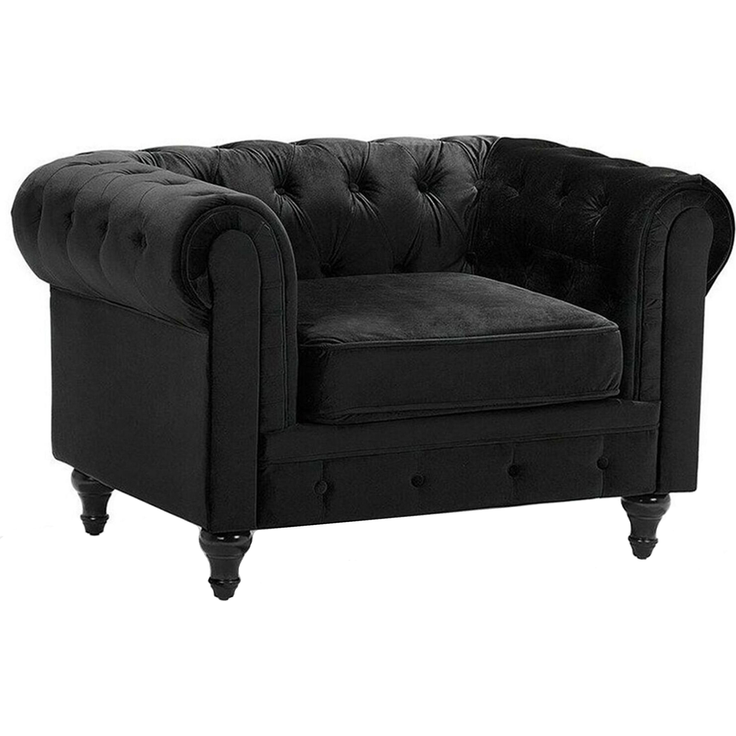 Sessel Samtstoff schwarz CHESTERFIELD
