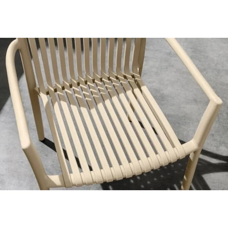 riess-ambiente Gartenstuhl STUDIO ITALIA greige · wetterfester Stapelstuhl für In-/Outdoor (Einzelartikel, 1 St), pflegeleichter Balkonstuhl · leichtes Design · stabil · für Terrasse – Bild 4