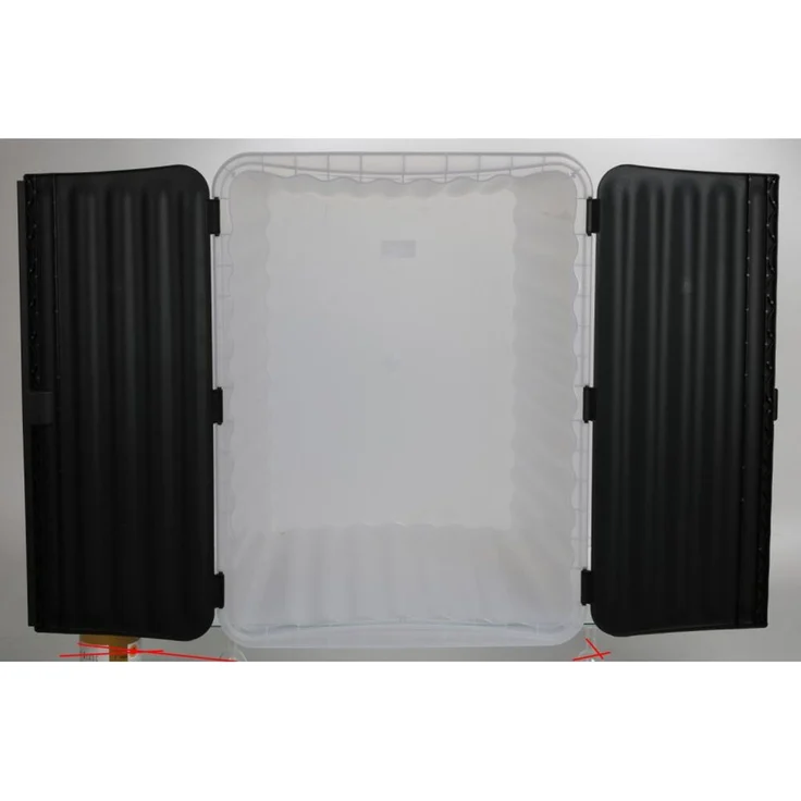 7x Wellenboxen 88L 60x45x45cm Deckel Transparent Aufbewahrung Spielzeugkiste – Bild 8