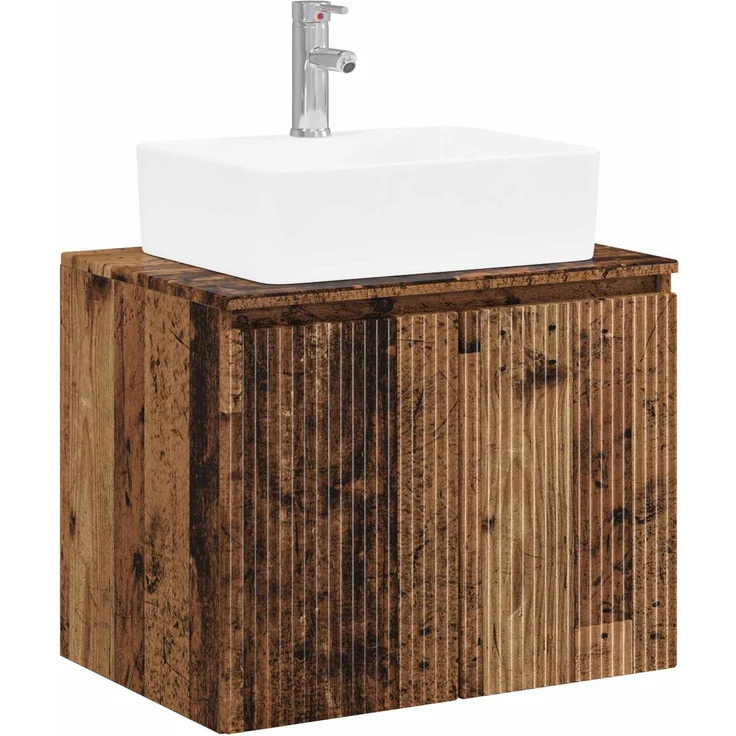 vidaXL Waschbeckenschrank Altholz 62,5 x 44,5 x 80 cm Holzwerkstoff 3404328 – Bild 2