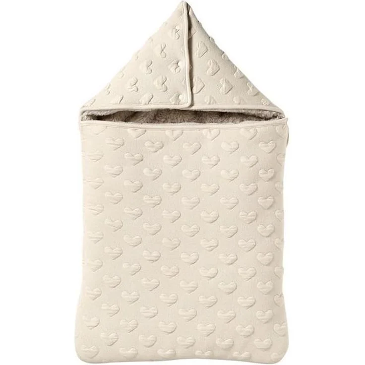 vertbaudet Fußsack Warmer Baby Ausfahrsack mit Jacquard-Herzen – Bild 4