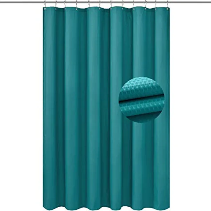 Barossa Design Weicher Mikrofaser-Duschvorhang oder Vorhang, Hotelqualität, maschinenwaschbar, wasserabweisend, Türkis, 178 x 183 cm