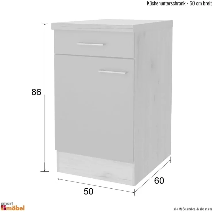 Flex-Well Unterschrank Antigua (B x H x T) 50 x 86 x 60 cm – Bild 5