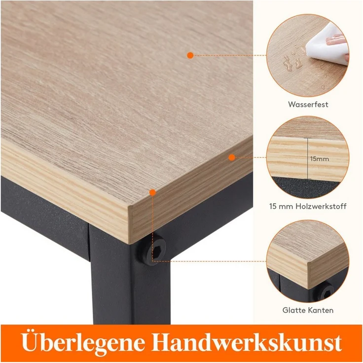 Lifewit Wangentisch Konsolentisch Metallrahmen, schmaler Flur Beistelltisch rustikal. (Set, 1 Tisch), Kratzfest, Lagerung – Bild 3