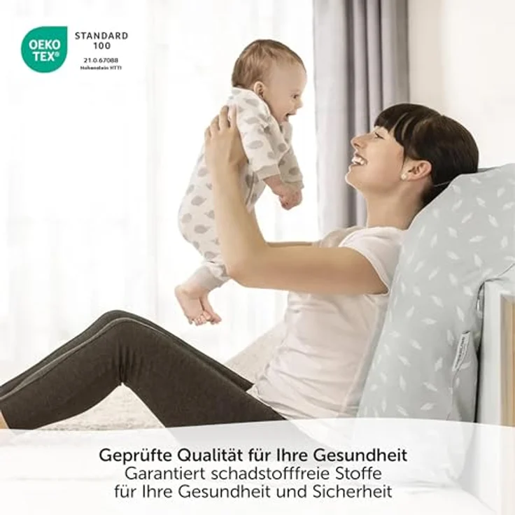 Theraline Stillkissen Das Original, 190 cm, mit geräuscharmen EPS-Microperlen, 100% Baumwollbezug, waschbar bei 60 °C, öko-tex-zertifiziert – Bild 9