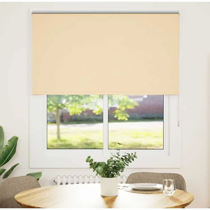 vidaXL Verdunkelungsrollo Beige 125x175 cm Stoffbreite 121,6 cm 4010769 – Bild 1