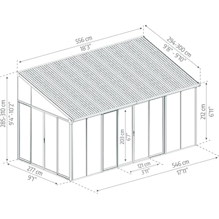 Palram - Canopia Aluminium Kaltwintergarten – Bild 9