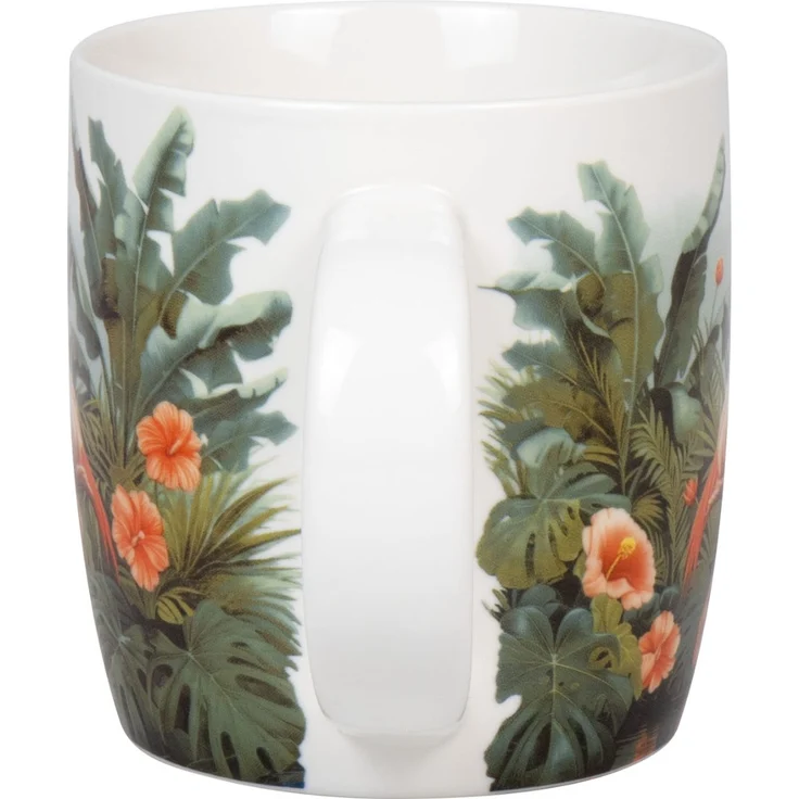 KÖNITZ 1172753059 Becher Jungle Flamingos 390 ml aus Bone China Porzellan / Dschungel Flamingos – Bild 3