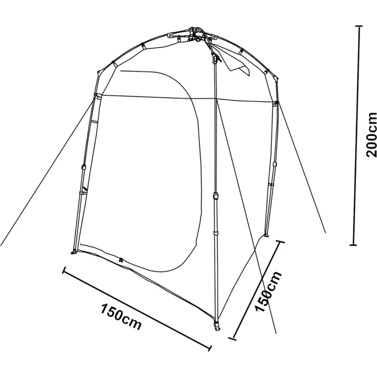 Pop-Up Duschzelt Ayas 150x150x200 cm Blau/Grau [pro. tec] – Bild 4