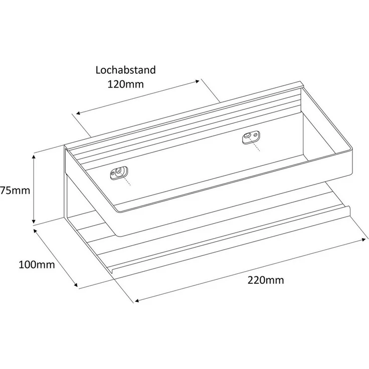 Bernstein Duschkorb DK319 (Badregal / Duschkorb / Duschregal / Ablage für die Dusche / Duschabstellfläche / mit Ablaufschlitz und Duschabzieher / mit Abzieher / Korb, Breite 22 cm / Edelstahl), Farbe wählbar / hochwertig / modernes Design / einfache Mo... – Bild 3