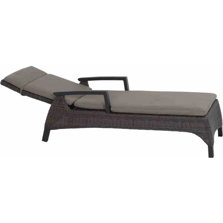Siena Garden Liege CORIDO, stufenlos verstellbar mit Aluminiumgestell und hochwertigem Geflecht, wetterfest