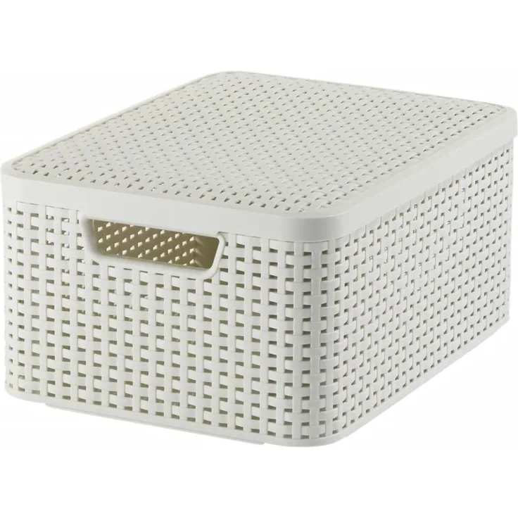 Curver Aufbewahrungsbox mit Deckel Style M 18L Cremeweiß 443865