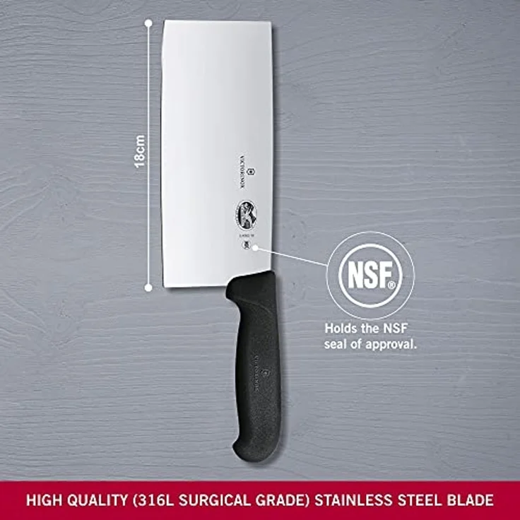 Victorinox Chinese Chefs Knife - Chinesisches Chefmesser Fibrox schwarz – Bild 3