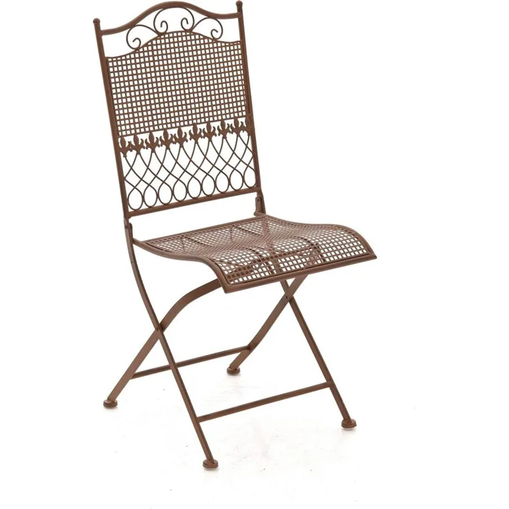 CLP Stuhl Kiran klappbarer Gartenstuhl mit edlen Verzierungen,antik braun