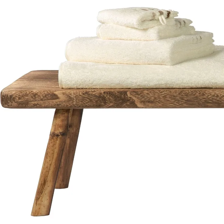 Schiesser Gästehandtuch Skyline, 5er Set, mit Webbordüre, 100% Baumwolle Creme