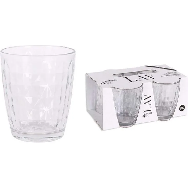 Gläserset LAV Artemis 415 ml Kristall (4 Uds) - Kapazität: 340 cc - ø 8,5x10 cm