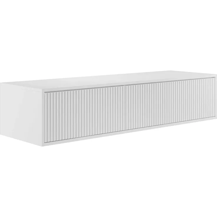 Vente-unique - ARNEGA Waschbeckenmöbel Holz, Platte Weiß - B 47 cm x H 32 cm x L 150 cm – Bild 3