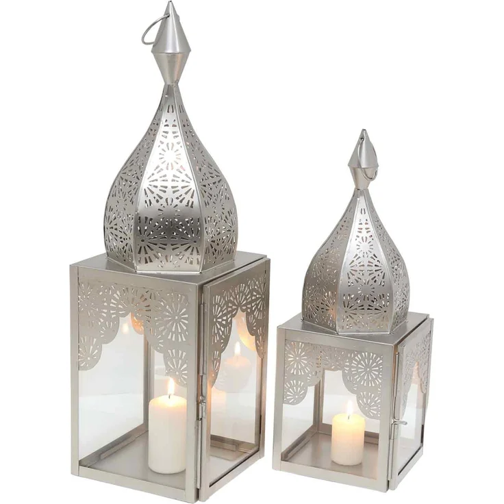 Orientalisches Windlicht Modena Silber L&M – Bild 9