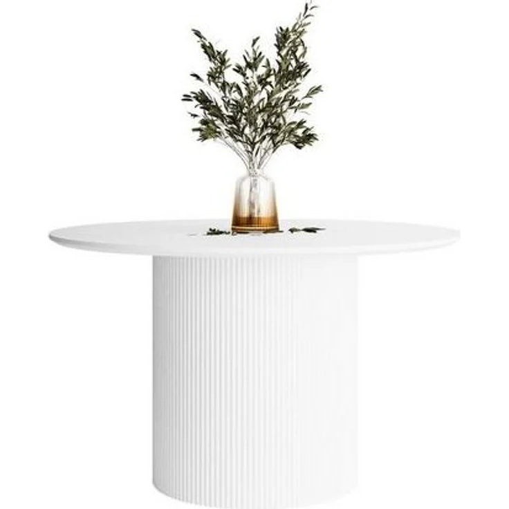 Lookway Esstisch OVI Runder Tisch mit geriffeltem Gestell (1x Tisch), Durchmesser: ⌀120 cm – Bild 4