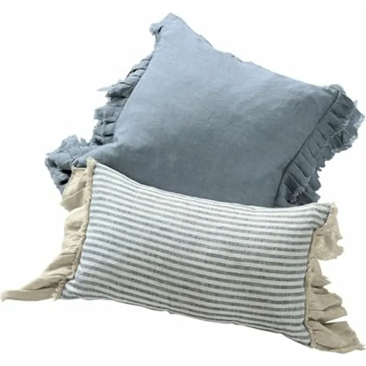 Mirabeau Kissenhülle Kissenhülle 2er Set Alexane blau/weiß, (2 Stück)