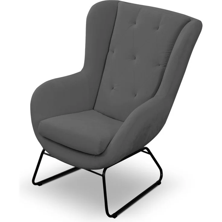 Sessel Designersessel ARTEMIS in Stoff Kronos Aschgrau – Bild 2