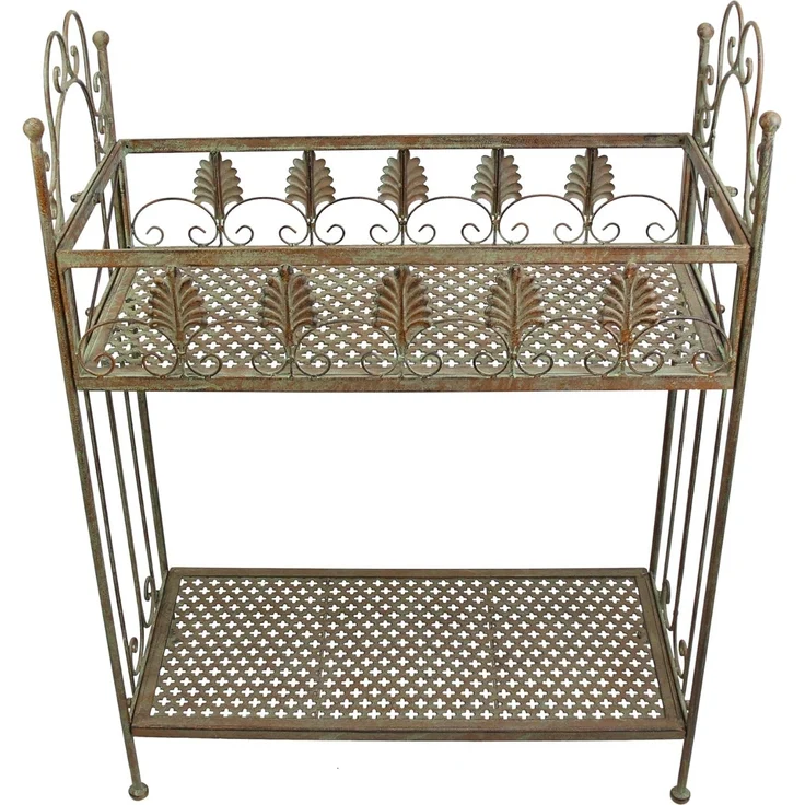 Regal "Antik" Gartenregal Allzweckregal Ablageregal Pflanzregal Metall Regal – Bild 4