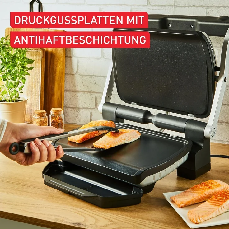 Tefal Plancha-Platten, kompatibel mit OptiGrill, OptiGrill +, OptiGrill Elite, für empfindliche Zutaten, antihaftbeschichteter Aluminium-Druckguss, Schwarz, XA728810 – Bild 6