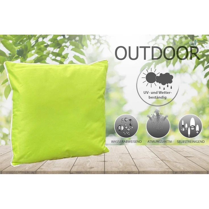 heimtexland Dekokissen Outdoorkissen Garten Outdoor Kissen wetterfest, Lotus Effekt, schmutz- und wasserabweisend, inkl. Füllung – Bild 2