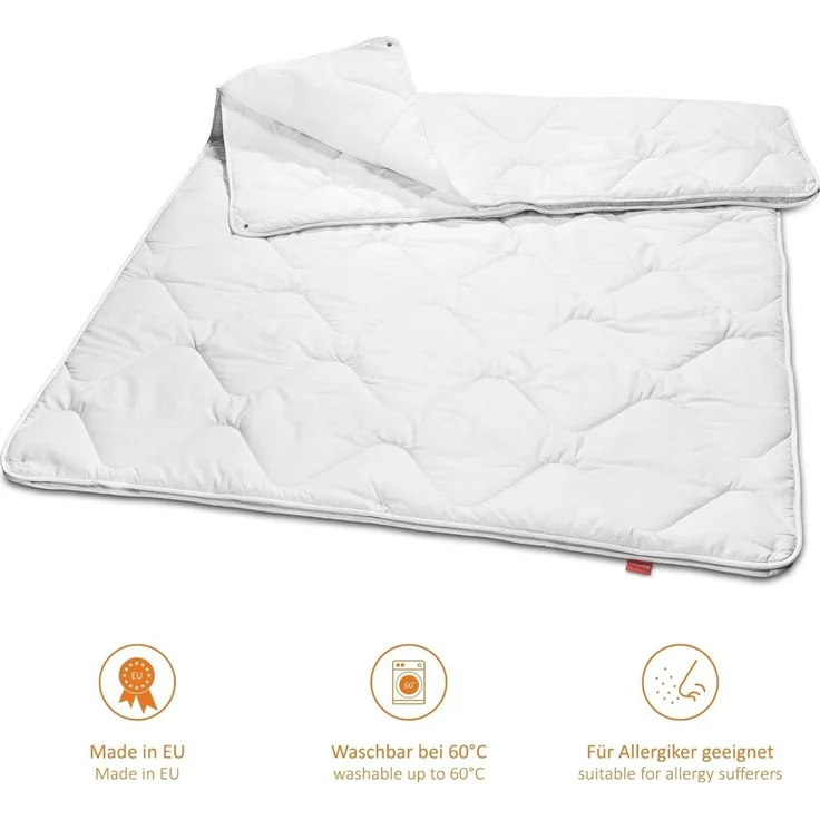 sleepling Bettdecke + Kopfkissen Bettwaren Set, 135x200 cm, 155x220 cm und weitere Größen, Füllung: 100% Polyester, Bezug: 100% Polyester, für Sommer und Winter, Ökotex 100 – Bild 3