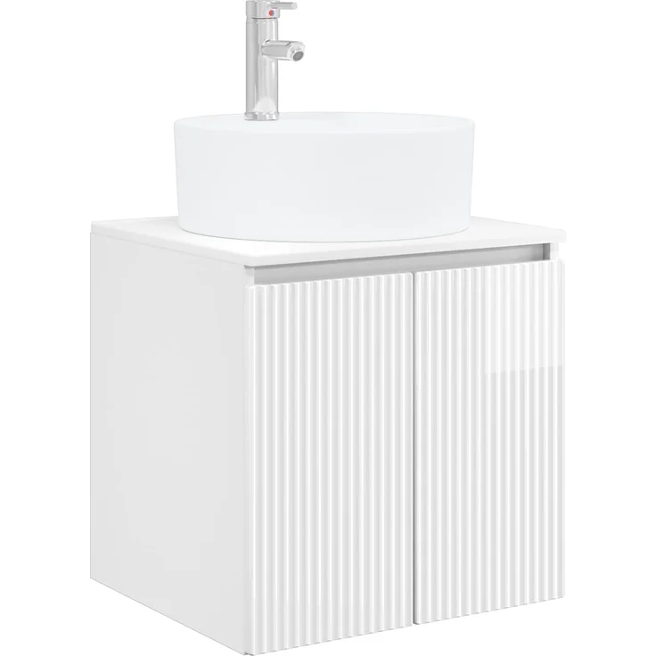 vidaXL Wandmontiertes Badezimmerschrank-Set 3 stk. Hochglanz Weiß 3405681 – Bild 5