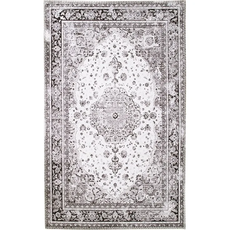 Teppich >Havanna< in Schwarz und weiß, Chenille-Polyester - 200x1x300cm (BxHxT)