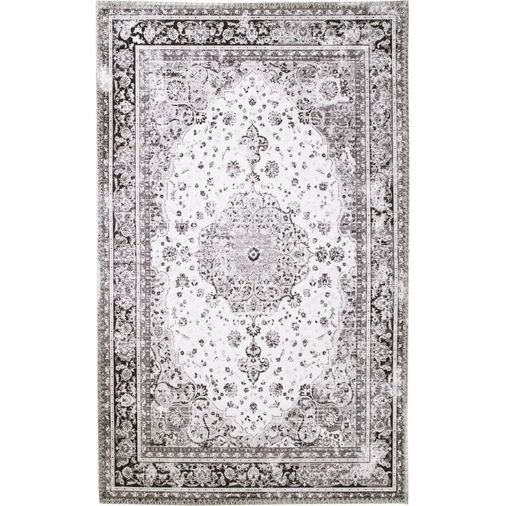Teppich >Havanna< in Schwarz und weiß, Chenille-Polyester - 200x1x300cm (BxHxT) – Bild 1