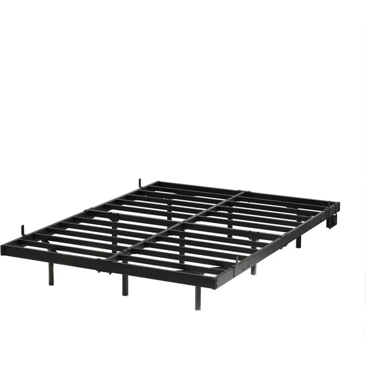Homerecommend Schwebebettrahmen Metallbett 140x190 cm, für Schlafzimmer & Jugendzimmer, mit LED-Beleuchtung & integrierter Ladestation (1 Steckdose, 2 USB), Vintage Schwarz – Bild 9
