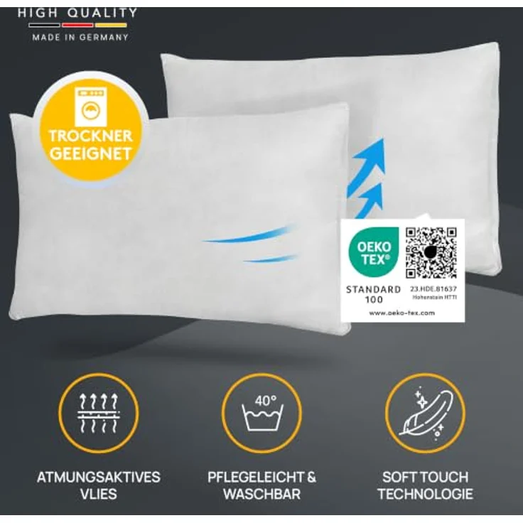 LILENO HOME Kissenfüllung 30x50 (2er Set) | Pralle Füllung für Couchkissen & Dekokissen | Hypoallergenes Sofa Pillow & Schlafkissen Made in Germany, Oeko-Tex Klasse 1 – Bild 2