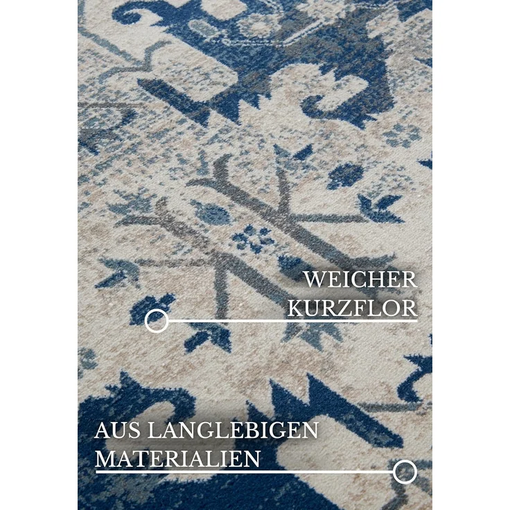 Villeroy & Boch Teppich Emmanuel, rechteckig, Höhe: 11 mm, Läufer, Orient, Wohnzimmer, Schlafzimmer, Klassisch, Kurzflor, Weich – Bild 4
